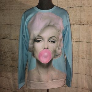 1991NC graphic print long sleeve top